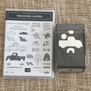 Stampin ‘up bundle - Trucking along stamp set with matching truck punch - new!